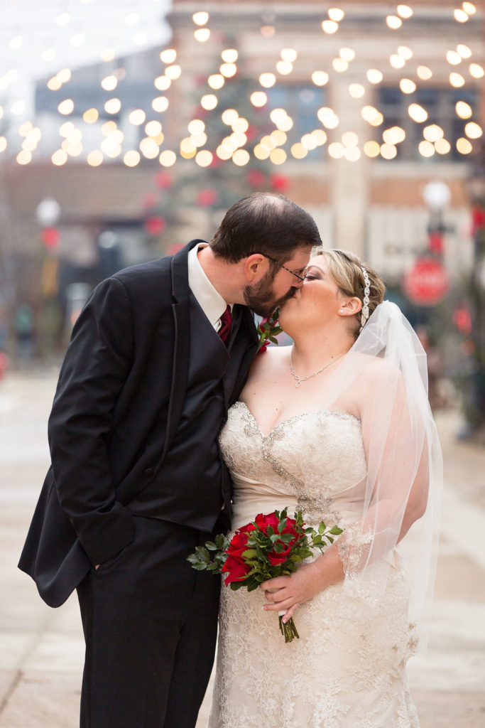 Christmas Wedding at the Holly Hotel in historic downtown Holly, Holly Vault, Venue One Eleven