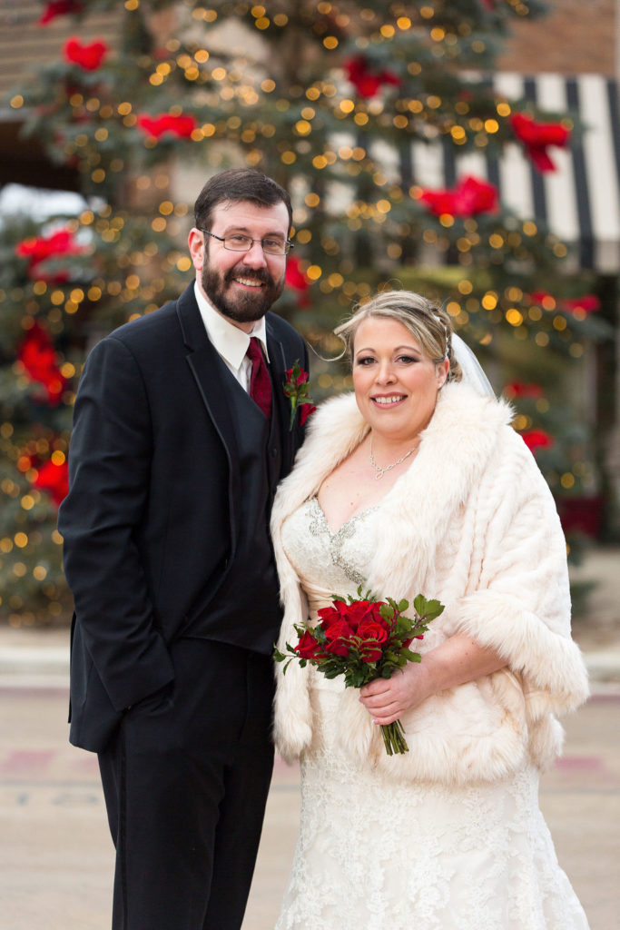 Christmas Wedding at the Holly Hotel in historic downtown Holly, Michigan