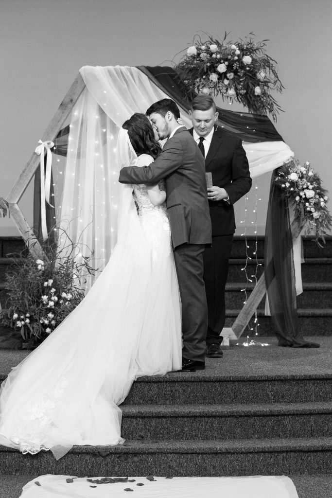 first kiss at Trinity Missionary Church in Yale