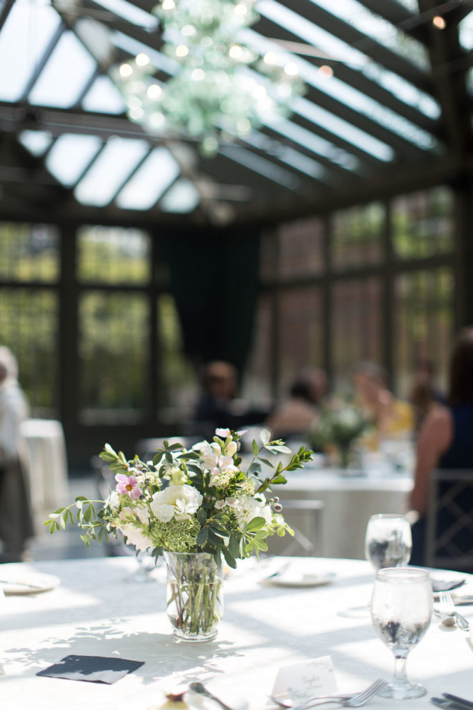 Wedding reception at the Royal Park Hotel Gardens in Rochester, Michigan