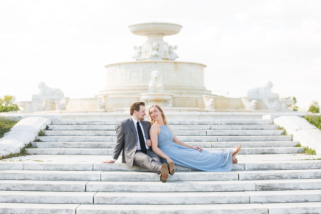 Belle Isle Engagement Session at the Belle Isle Fountain